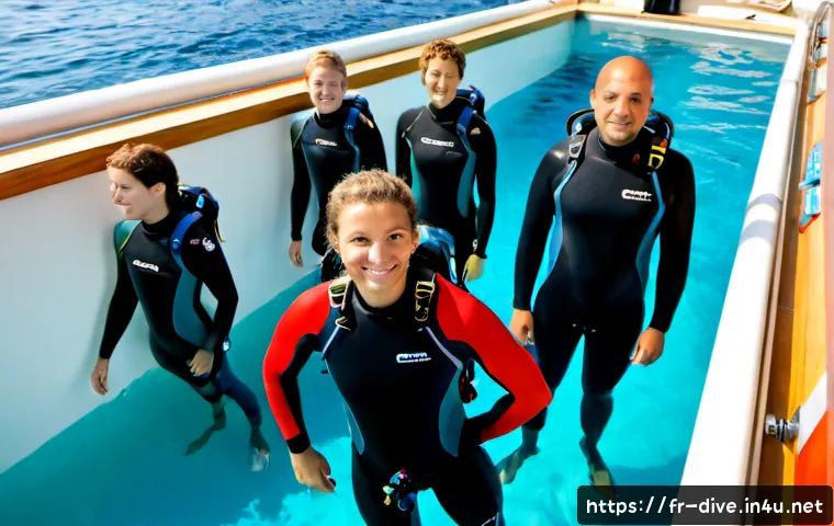 Home 17 다이빙 강사 수입 늘리는 방법 - Photorealistic wide-angle scene of a certified scuba diving instructor in a modern Mediterranean coa...